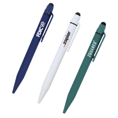 1. Main Custom Printed Scroll Rubber Office Pen Merchlist Print Your Logo on Custom Employee Office VIP Rubber Metal Pen