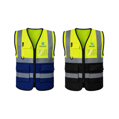 1.0 Main Custom Two-Tone Industrial Safety Vest Add Your Design or Logo to Custom Two-Tone Industrial Safety Vest