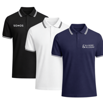 1. Main Custom Branded Twin Tipped Polo Shirt Merchlist Print or Embroider Your Logo or Design on Twin Tipped Fred Perry Style Polo Shirt