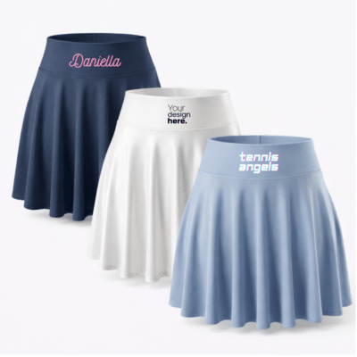 1. Main Custom Printed Women’s Sports Skirt Merchlist Print Your Name, Logo or Team Name on Tennis Golf Padel Skirt