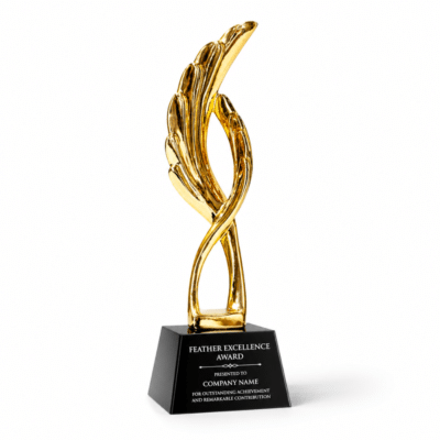 1. Main Custom Golden Feather Excellence Award Merchlist Award Appreciate Your Employees with Custom Gold Awards