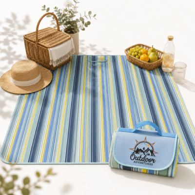 1. Main Custom Printed All-Weather Picnic Mat Merchlist Print Your Design or Logo on Custom Outdoor Picnic Camping Adventure Mat