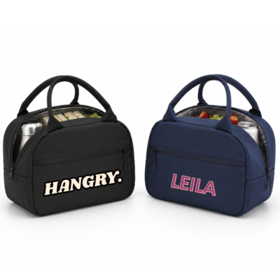 1. Main Custom Printed BENTO Cooler Lunch Bag Merchlist Print Your Name or Logo on Custom Cooler Lunch Bag for Office and School